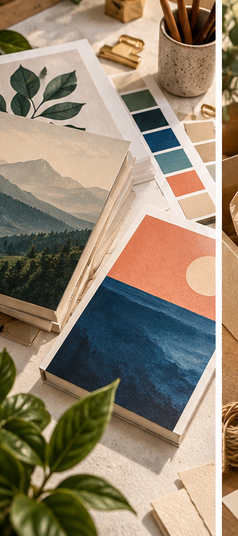 Book-cover and interior design materials