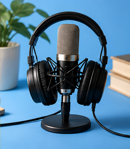 Audiobook recording studio setup