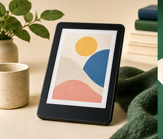 Digital book on an e-reader